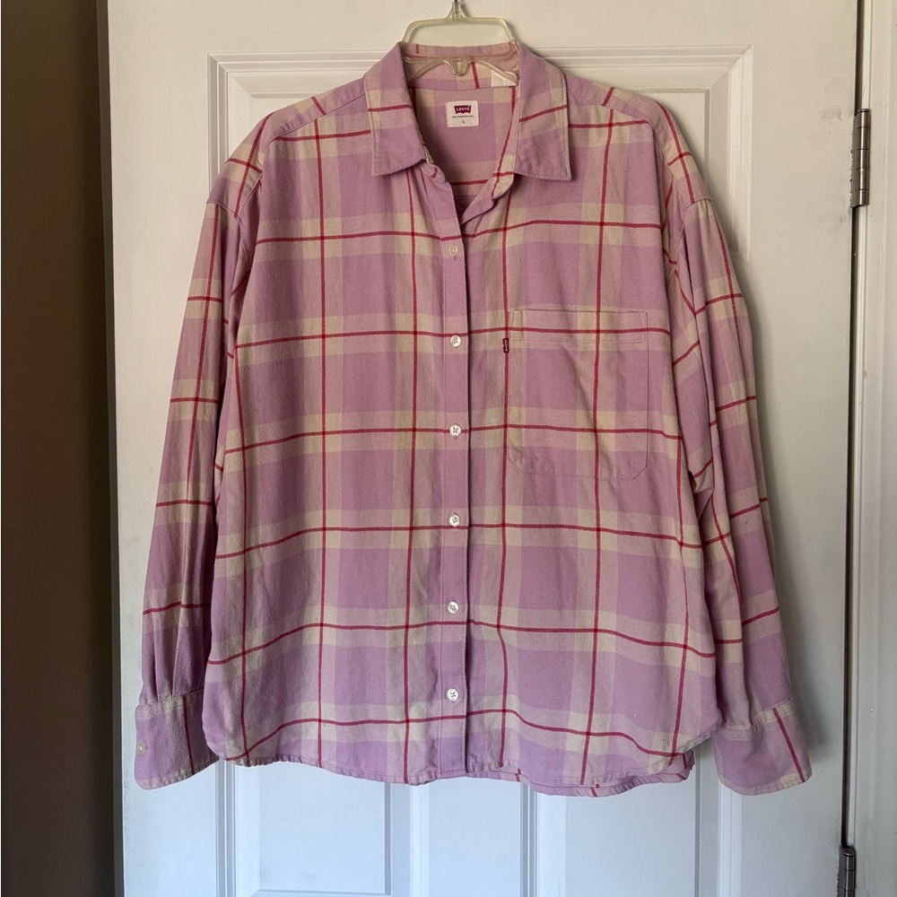 Levi's Lavender Checkered Shirt